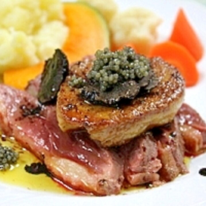 鴨肉のソテー フォアグラのせ レシピ 作り方 By Stacy 001 楽天レシピ